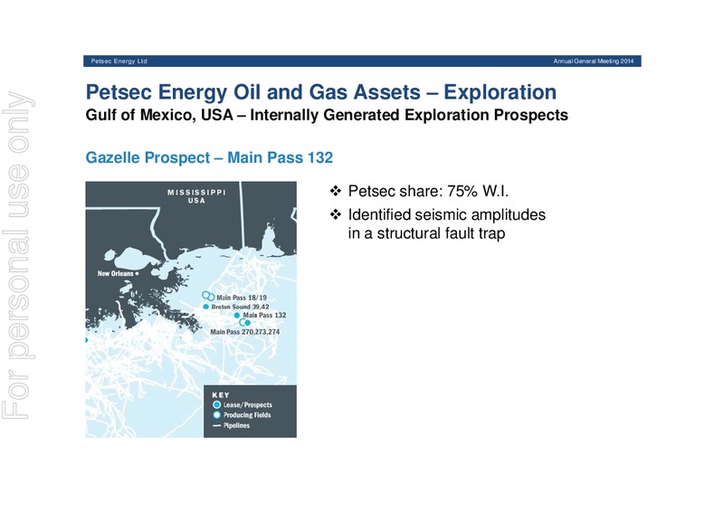 AGM Presentation – Petsec Energy Ltd. – slide 18