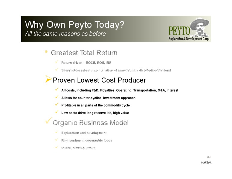 Investor Presentation – Peyto Exploration & Development Corp – slide 33