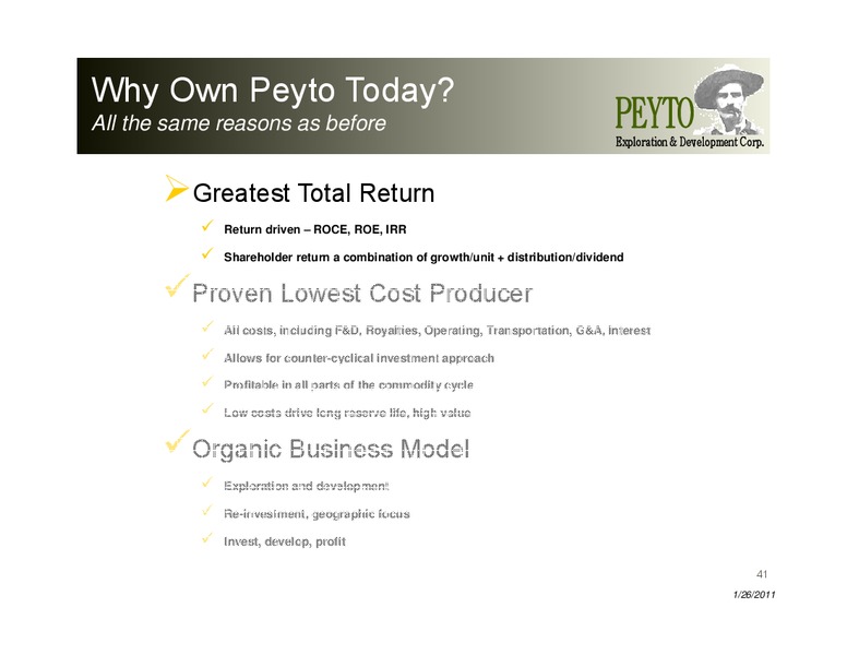 Investor Presentation – Peyto Exploration & Development Corp – slide 41