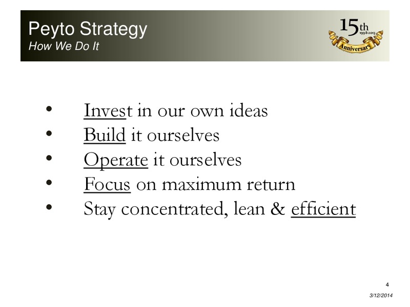 Calgary Energy Summit – Peyto Exploration & Development Corp – slide 3