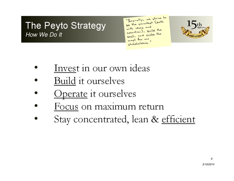 MARCH 2014 CORPORATE PRESENTATION – Peyto Exploration & Development Corp – slide 3