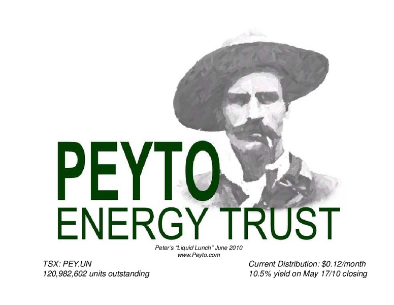 Peters Liquid Lunch – Peyto Exploration & Development Corp – slide 1