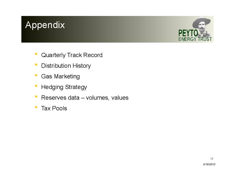 TWP Montreal Energy Conference – Peyto Exploration & Development Corp – slide 19
