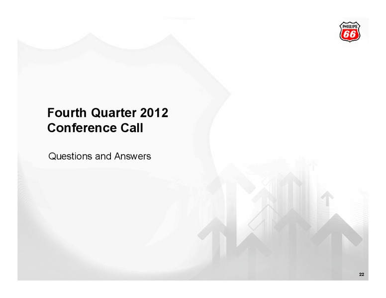 Q4 2012 CONFERENCE CALL – Phillips 66 – slide 21