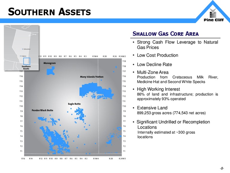 INVESTOR UPDATE – Pine Cliff Energy Ltd. – slide 8