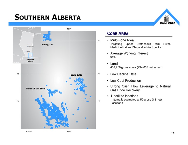 INVESTOR UPDATE – Pine Cliff Energy Ltd. – slide 11