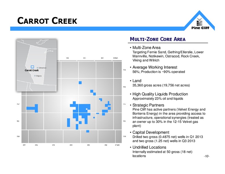 INVESTOR UPDATE – Pine Cliff Energy Ltd. – slide 10