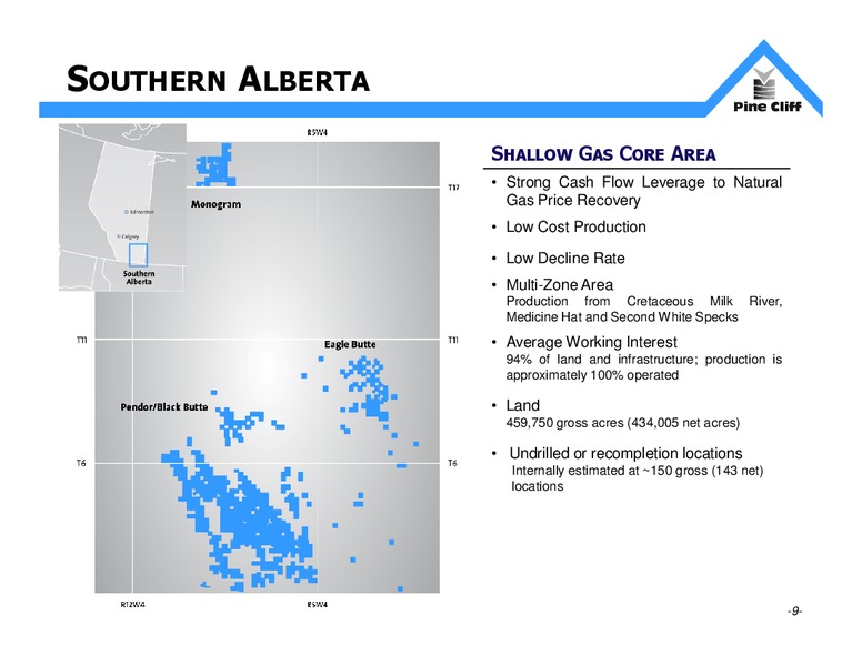 INVESTOR UPDATE – Pine Cliff Energy Ltd. – slide 9