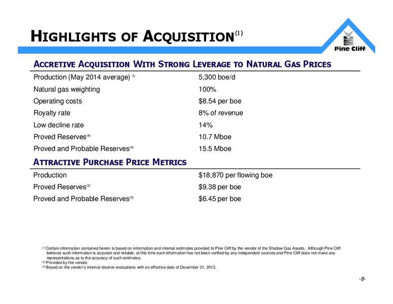 Investor Update – Pine Cliff Energy Ltd. – slide 8