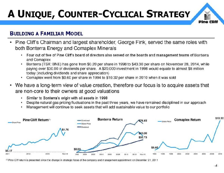 DECEMBER 2014 INVESTOR UPDATE – Pine Cliff Energy Ltd. – slide 5