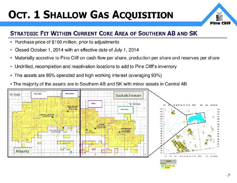 DECEMBER 2014 INVESTOR UPDATE – Pine Cliff Energy Ltd. – slide 8