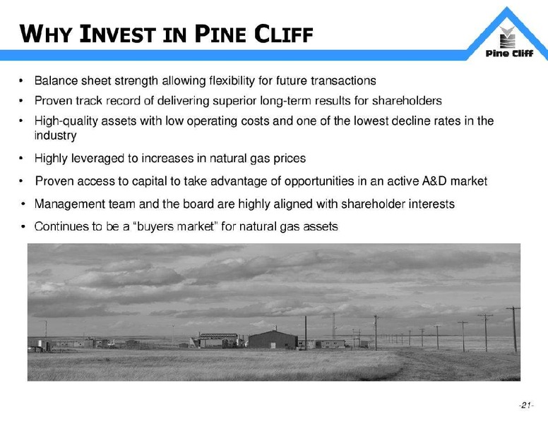 DECEMBER 2014 INVESTOR UPDATE – Pine Cliff Energy Ltd. – slide 22