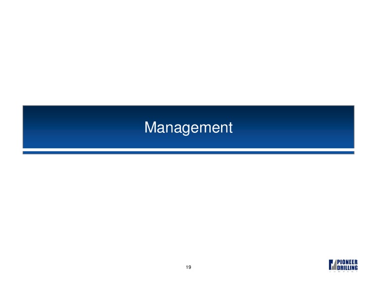 ENERGIZE 2009 CONFERENCE – Pioneer Energy Services Corp. – slide 18