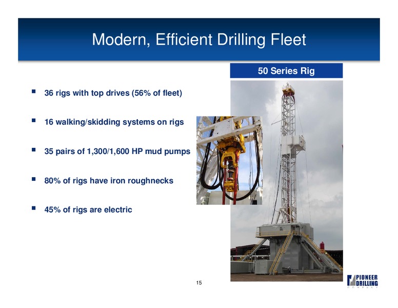 PRITCHARD CAPITAL ENERGIZE 2012 CONFERENCE – Pioneer Energy Services Corp. – slide 14