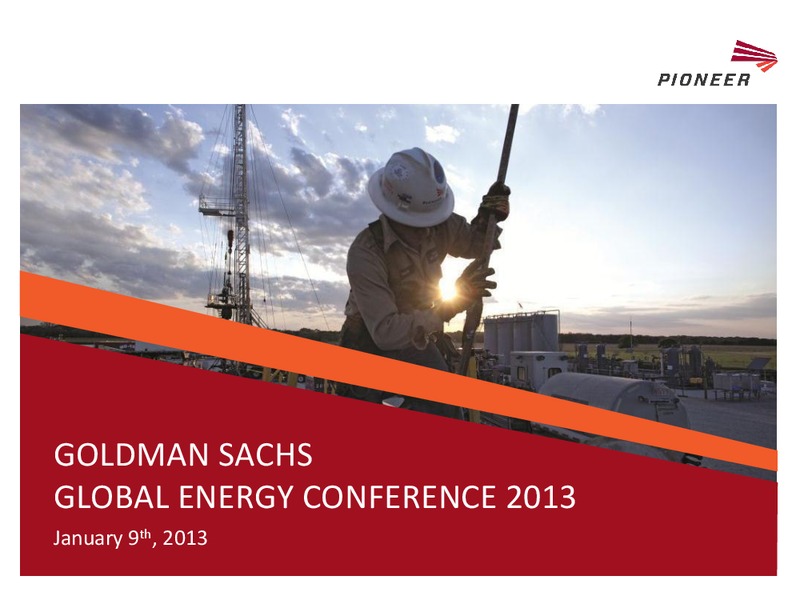 GOLDMAN SACHS GLOBAL ENERGY CONFERENCE – Pioneer Energy Services Corp. – slide 1