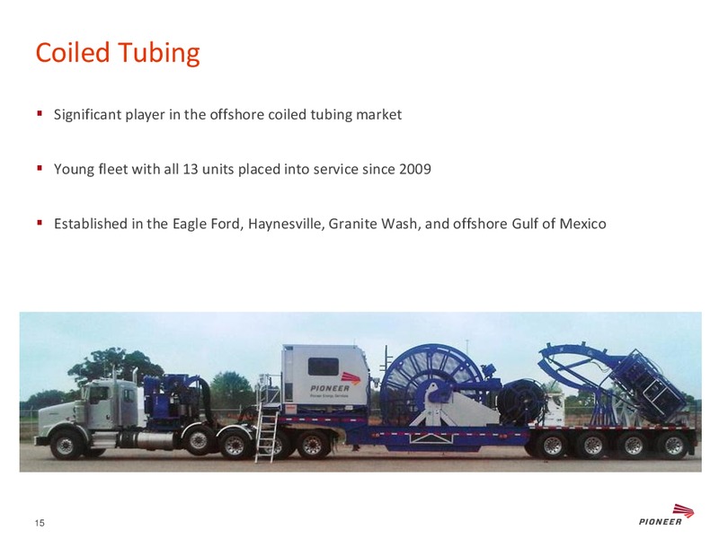GOLDMAN SACHS GLOBAL ENERGY CONFERENCE – Pioneer Energy Services Corp. – slide 14