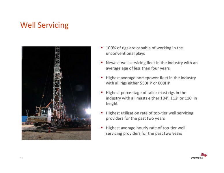 SIMMONS ENERGY CONFERENCE – Pioneer Energy Services Corp. – slide 10