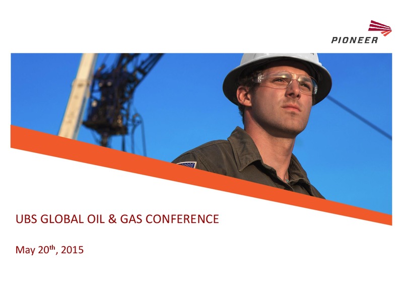 UBS GLOBAL OIL & GAS CONFERENCE – Pioneer Energy Services Corp. – slide 1