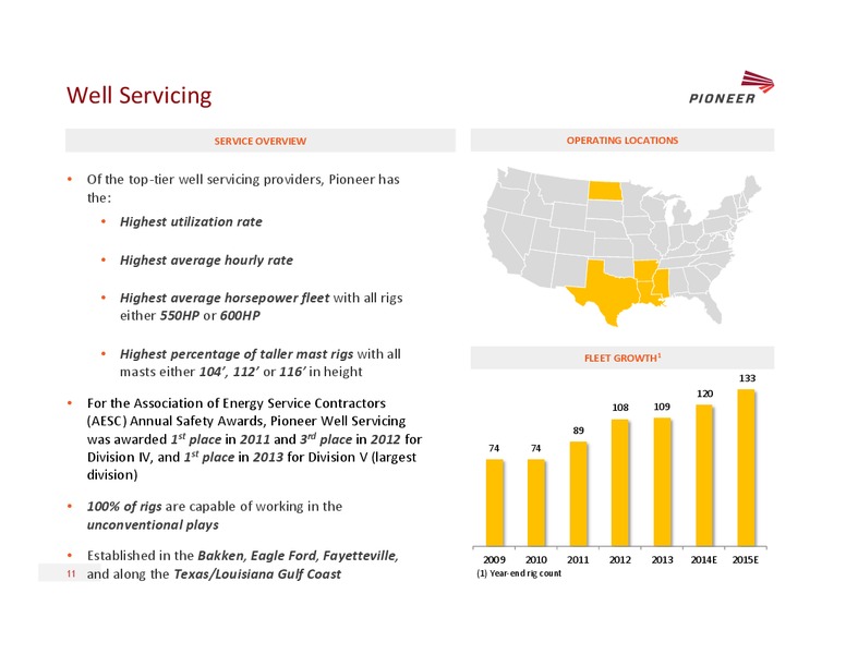 JEFFERIES 2014 ENERGY CONFERENCE – Pioneer Energy Services Corp. – slide 10