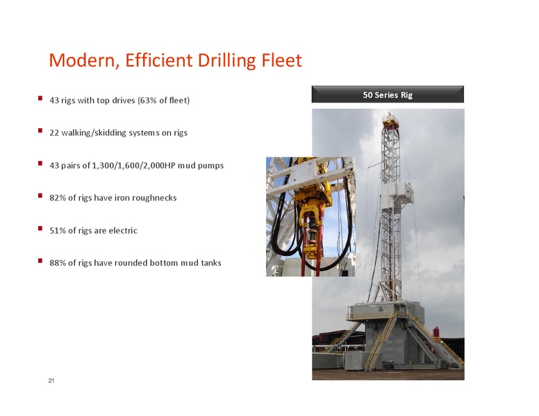 BANK OF AMERICA MERRILL LYNCH 2012 GLOBAL ENERGY CONFERENCE – Pioneer Energy Services Corp. – slide 20