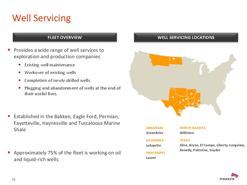 JEFFERIES 2012 GLOBAL ENERGY CONFERENCE – Pioneer Energy Services Corp. – slide 11
