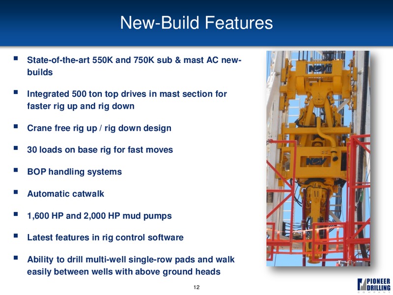 DAHLMAN ROSE & CO ULTIMATE OIL SERVICES & DRILLING CONFERENCE – Pioneer Energy Services Corp. – slide 11