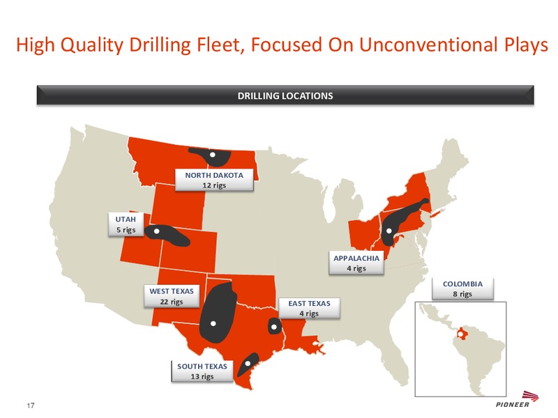 DAHLMAN ROSE & COMPANY ULTIMATE OIL SERVICES AND E&P – Pioneer Energy Services Corp. – slide 16
