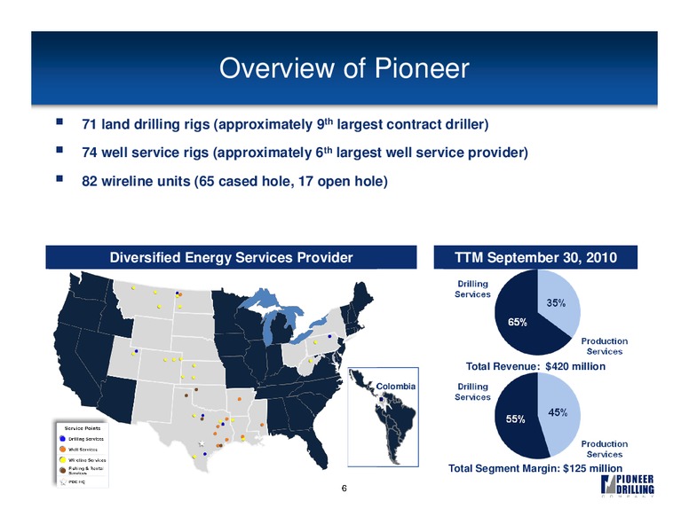 CAPITAL ONE SOUTHCOAST 2010 ENERGY CONFERENCE – Pioneer Energy Services Corp. – slide 5
