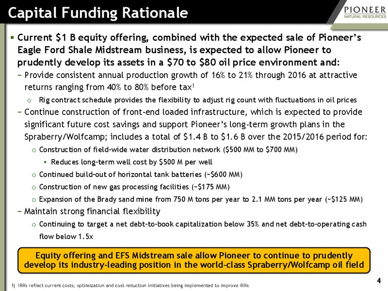Bank of America 2014 Global Energy Conference – Pioneer Natural Resources Co. – slide 3