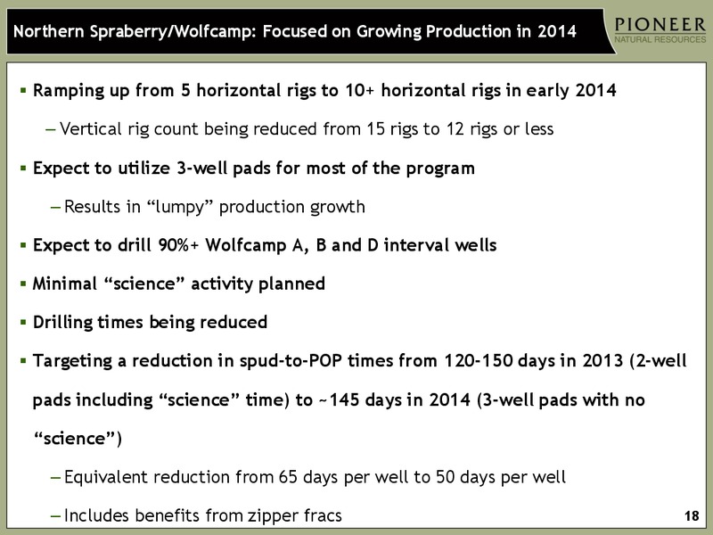 INVESTOR PRESENTATION – Pioneer Natural Resources Co. – slide 17