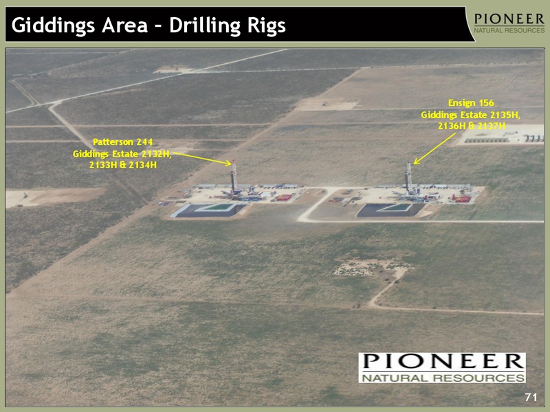 INVESTOR PRESENTATION – Pioneer Natural Resources Co. – slide 70