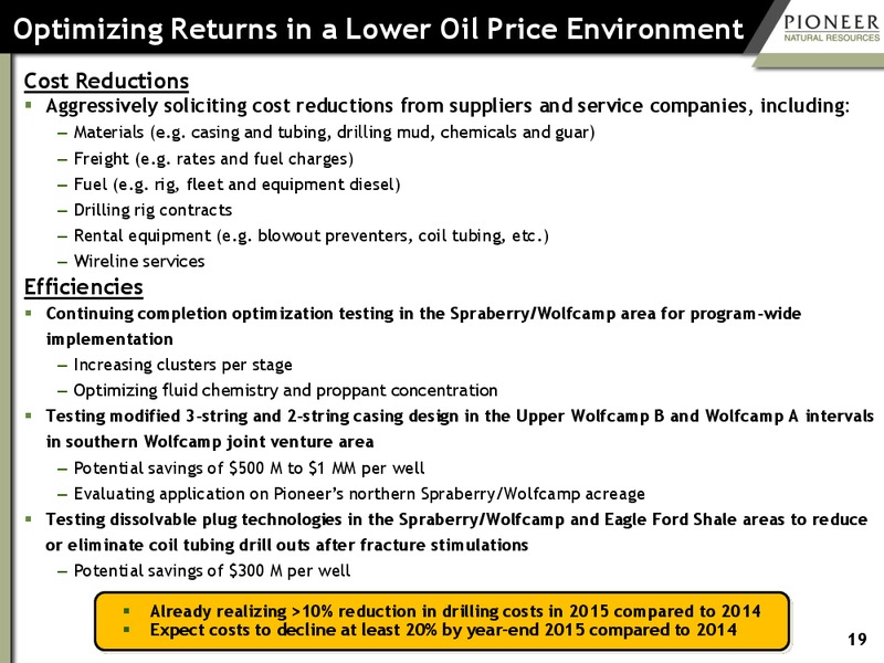 HOWARD WEIL ENERGY CONFERENCE – Pioneer Natural Resources Co. – slide 18