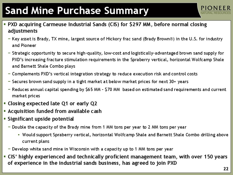 HOWARD WEIL ENERGY CONFERENCE – Pioneer Natural Resources Co. – slide 21
