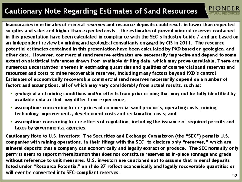 HOWARD WEIL ENERGY CONFERENCE – Pioneer Natural Resources Co. – slide 50