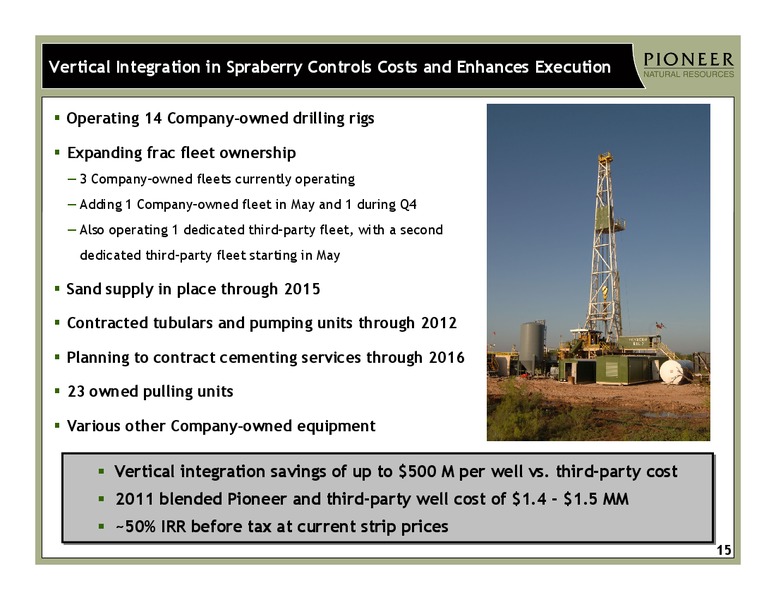 Q1 2011 Earnings Call – Pioneer Natural Resources Co. – slide 14