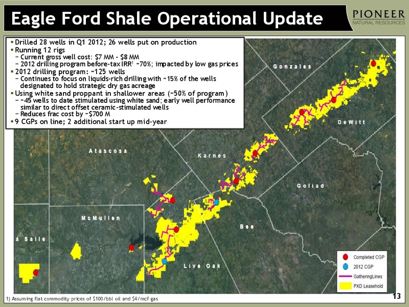 Q1 2012 EARNINGS CALL – Pioneer Natural Resources Co. – slide 12