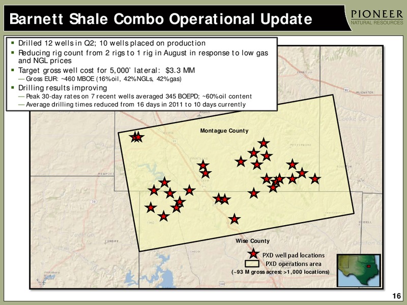 INVESTOR PRESENTATION – Pioneer Natural Resources Co. – slide 15