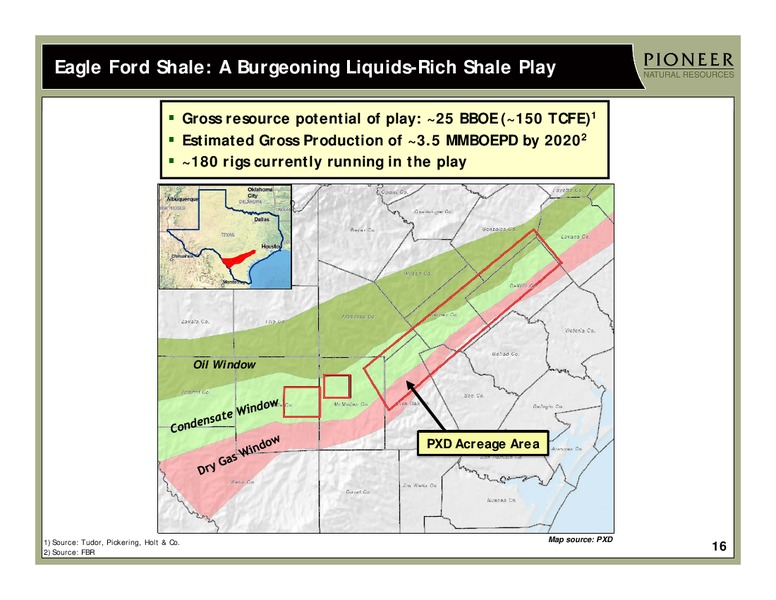 INVESTOR PRESENTATION – Pioneer Natural Resources Co. – slide 15