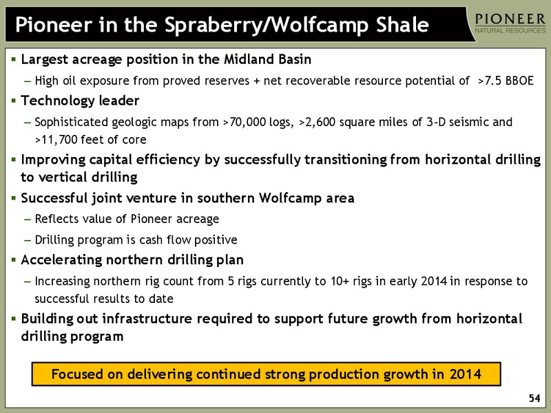 Spraberry Wolfcamp Field Trip – Pioneer Natural Resources Co. – slide 46