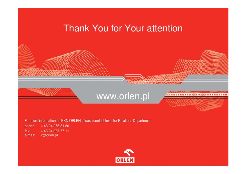 CONSOLIDATED FINANCIAL RESULTS – PKN Orlen SA – slide 21