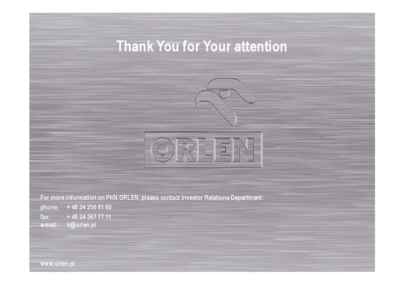 CONSOLIDATED FINANCIAL RESULTS FOR 4Q 2014 – PKN Orlen SA – slide 26