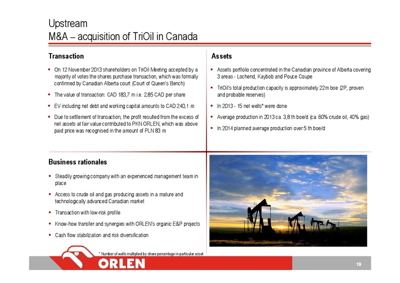 Q4 2013 – PKN Orlen SA – slide 19