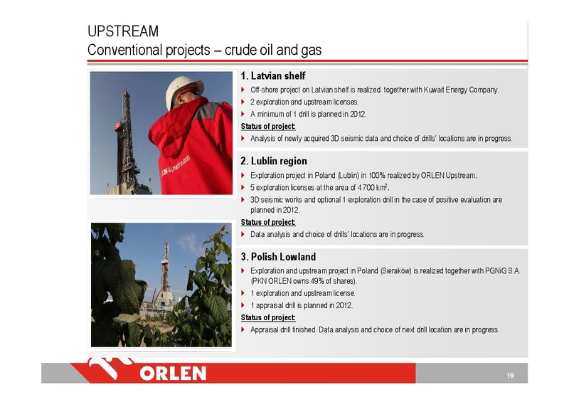 INVESTOR PRESENTATION – PKN Orlen SA – slide 19