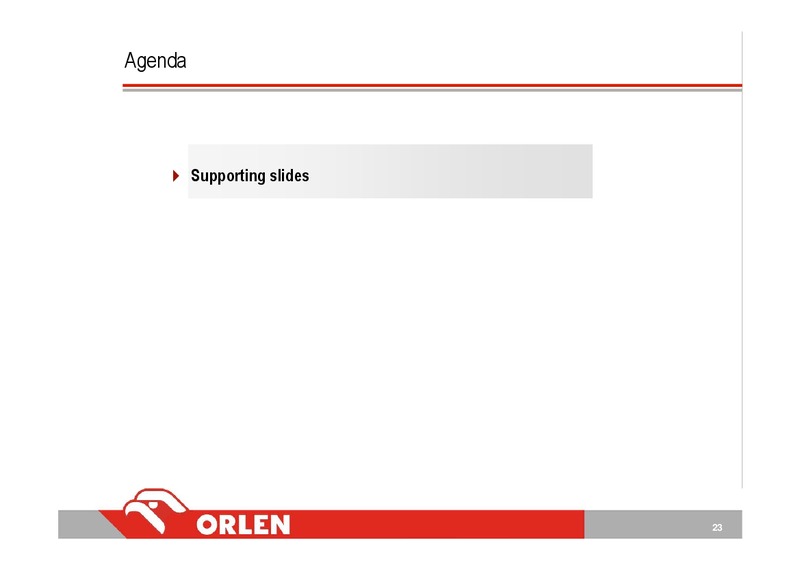 INVESTOR PRESENTATION – PKN Orlen SA – slide 23