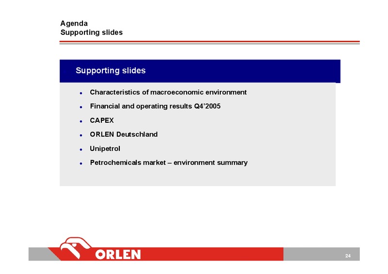 INVESTOR PRESENTATION – PKN Orlen SA – slide 24