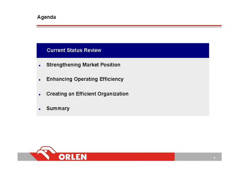 RETAIL SALES DEVELOPMENT PLAN FOR POLAND – PKN Orlen SA – slide 5