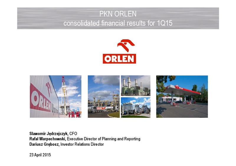 INVESTOR PRESENTATION – PKN Orlen SA – slide 1