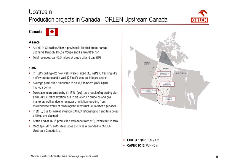 INVESTOR PRESENTATION – PKN Orlen SA – slide 16