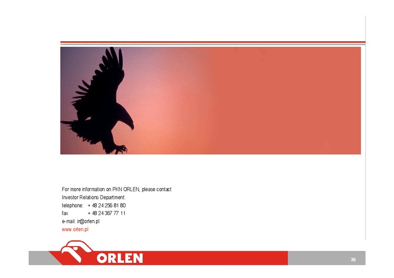 INVESTOR PRESENTATION – PKN Orlen SA – slide 35