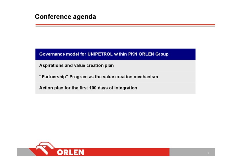 PARTNERSHIP FOR CENTRAL EUROPE – PKN Orlen SA – slide 2